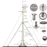 10米避雷針安裝步驟_10米便攜式移動避雷針安裝示意圖